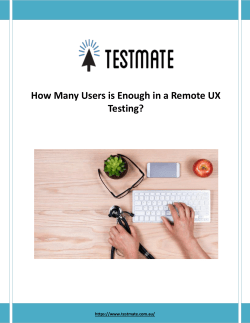 How Many Users is Enough in a Remote UX