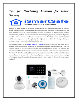 Tips for Purchasing Cameras for Home Security