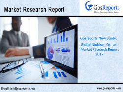 Global Niobium Oxalate Market Research Report 2017