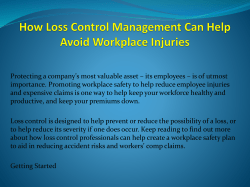 How Loss Control Management Can Help Avoid Workplace Injuries
