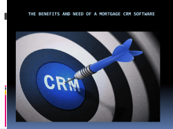 The benefits and Need of a Mortgage CRM Software