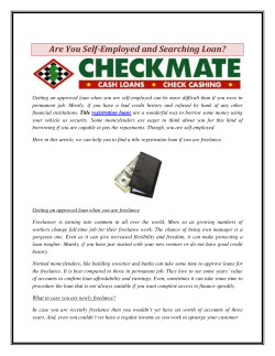 Are You Self-Employed and Searching Loan