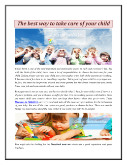 The best way to take care of your child