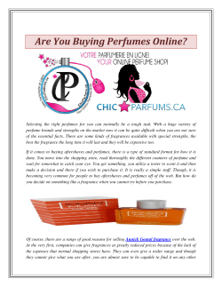 Are You Buying Perfumes Online