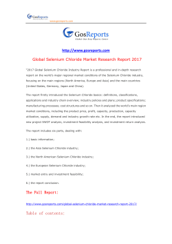 Global Selenium Chloride Market Research Report 2017