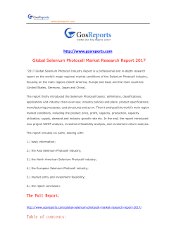 Global Selenium Photocell Market Research Report 2017