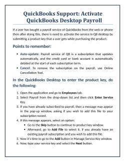 QuickBooks Support: Activate QuickBooks Desktop Payroll