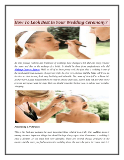 How To Look Best In Your Wedding Ceremony