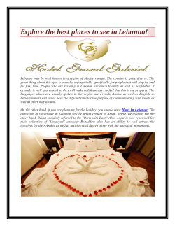 Explore the best places to see in Lebanon