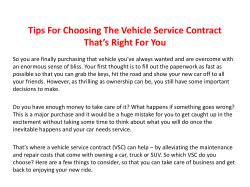 Tips For Choosing The Vehicle Service Contract That’s Right For You