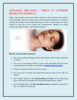 Anti-aging injections – Things to consider before you undergo