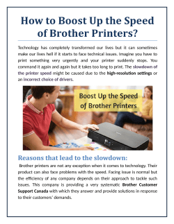 How to Boost Up the Speed of Brother Printers?