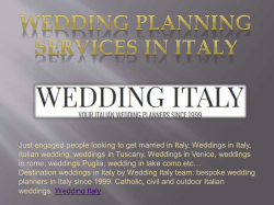 Wedding Planning Services in Italy