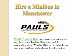 Hire a Minibus in Manchester