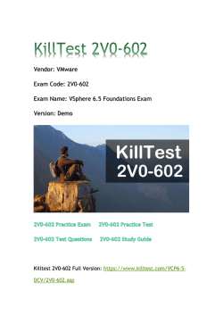 2018 Killtest 2V0-602 Real Exam Q&As