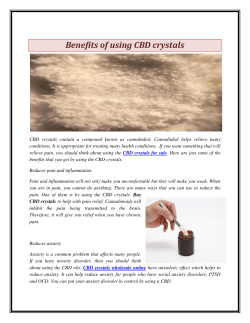 Benefits of using CBD crystals