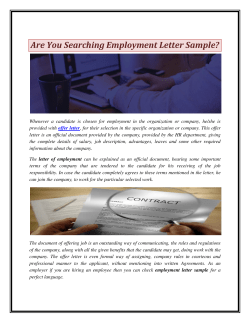 Are You Searching Employment Letter Sample