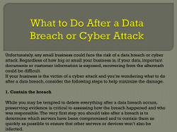 What to Do After a Data Breach or Cyber Attack