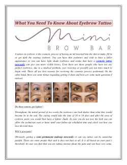 What You Need To Know About Eyebrow Tattoo