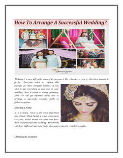 How To Arrange A Successful Wedding