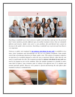 Treatment and Prevention of Vein Problems