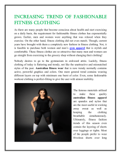 Increasing Trend of Fashionable Fitness Clothing