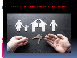 Those going through divorce need support