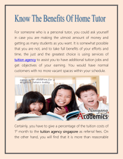 Know The Benefits Of Home Tutor