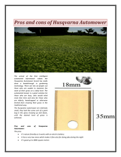 Pros and cons of Husqvarna Automower