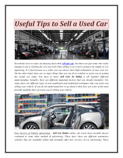Useful Tips to Sell a Used Car