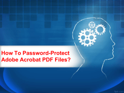 How To Password-Protect Adobe Acrobat PDF Files