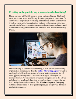 Creating an Impact through promotional advertising (1)