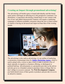 Creating an Impact through promotional advertising (1)