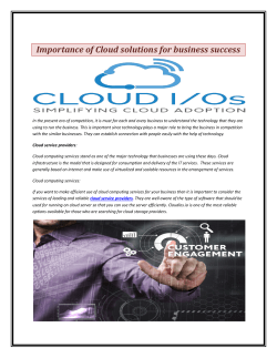 Importance of Cloud solutions for business success
