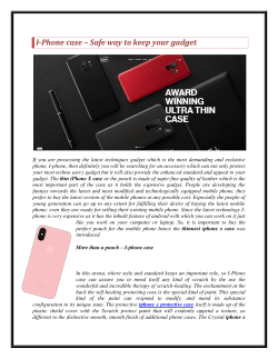 I Phone case  Safe way to keep your gadget