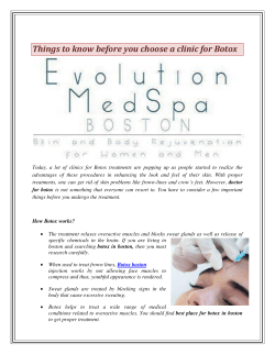 Things to know before you choose a clinic for Botox