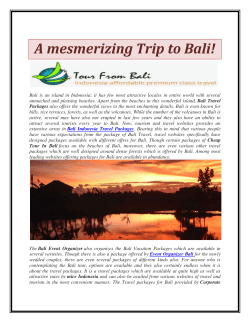 A mesmerizing Trip to Bali