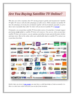 Are You Buying Satellite TV Online