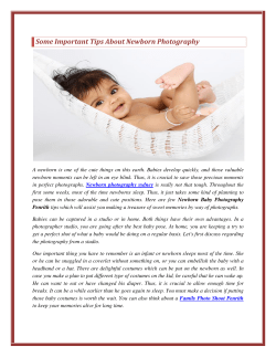 Some Important Tips About Newborn Photography