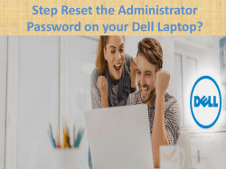 Step Reset the Administrator Password on your Dell