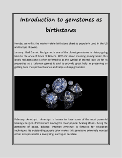 Introduction to gemstones as birth stones
