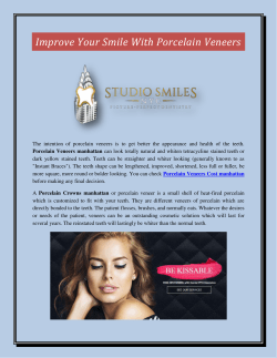 Improve Your Smile With Porcelain Veneers