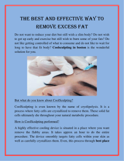 The best and effective way to remove excess fat(1)