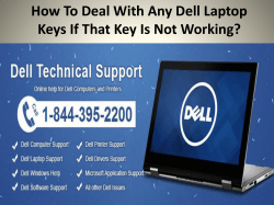How To Deal With Any Dell Laptop Keys If That Key Is Not Working