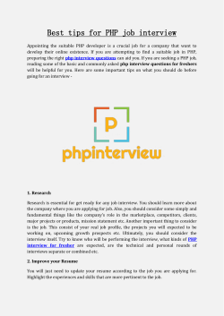 Best tips for PHP job interview