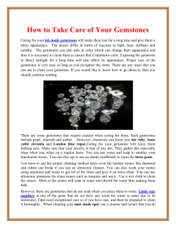 How to Take Care of Your Gemstones