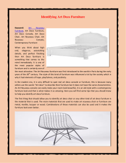 Identifying Art Deco Furniture OK
