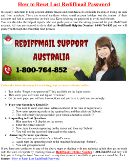 How to Reset Lost Rediffmail Password