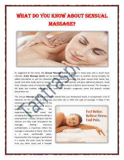 What do you know about Sensual Massage