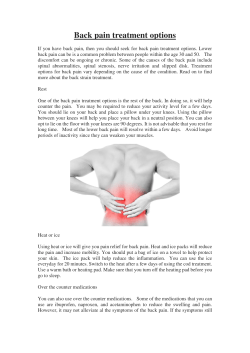Back pain treatment options